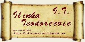 Ilinka Teodorčević vizit kartica